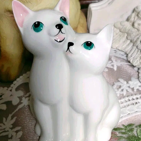 [BUNJANG] Vintage Ceramic Two Cats Ornament / Vintage )두마리 고양이 도자기 장식품
