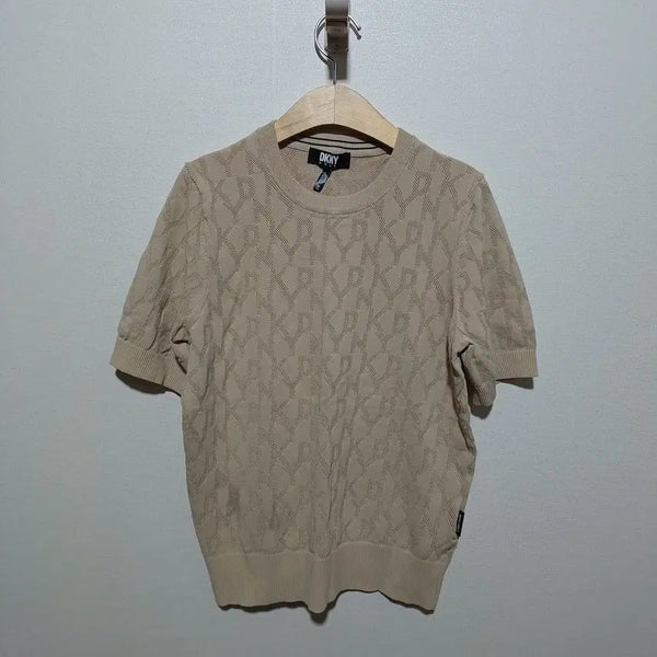 [BUNJANG] DKNY Golf Women's Short Sleeve Knit T-shirt M / DKNY 골프 여성 반팔 니트 티셔츠 M (26A1458)
