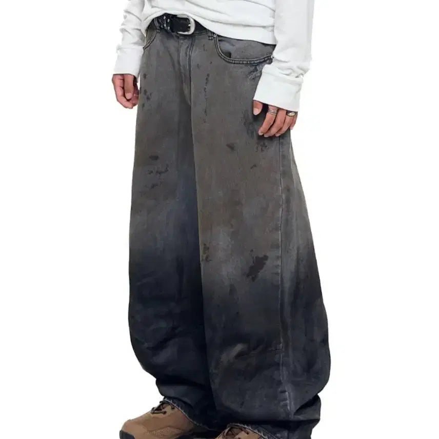 [BUNJANG] Arkham Dirty Gradation Denim Pants Gray Size 1 / 새상품 아캄 데님팬츠 Dirty Gradation Denim Pants