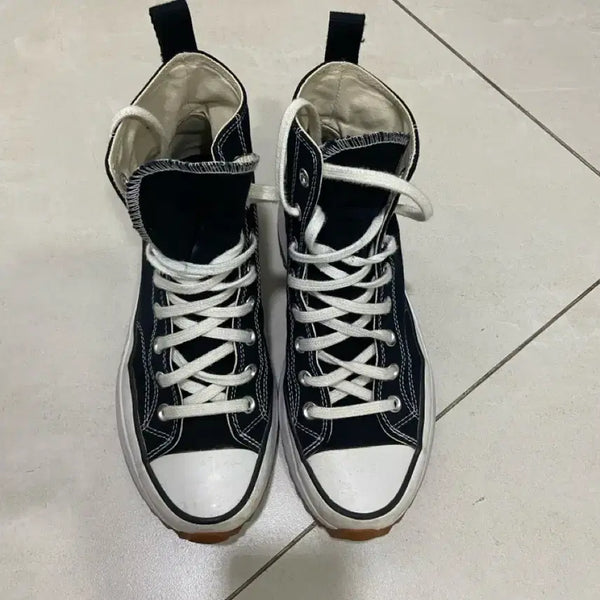 [BUNJANG] Converse Run Star Hike Black Sneakers (270) / 컨버스 런스타 하이크 블랙 270