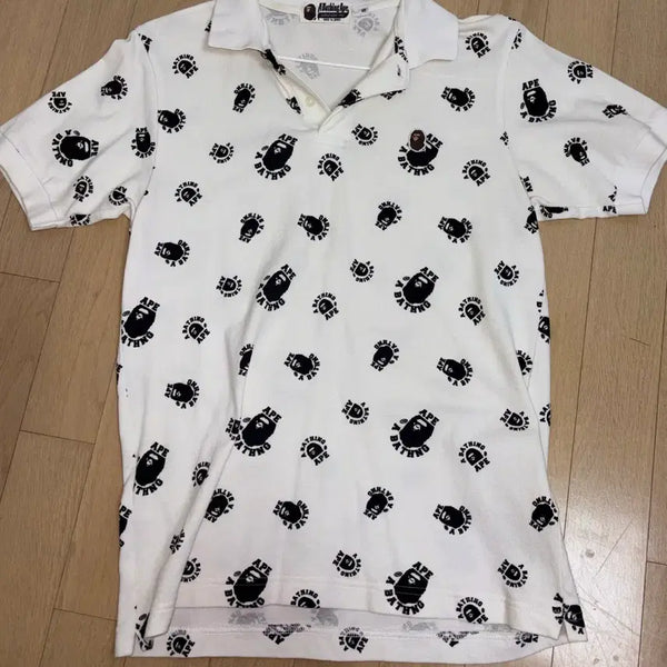 [BUNJANG] A Bathing Ape Saru PK Collar T-shirt / 베이프 사루 pk 카라티 s
