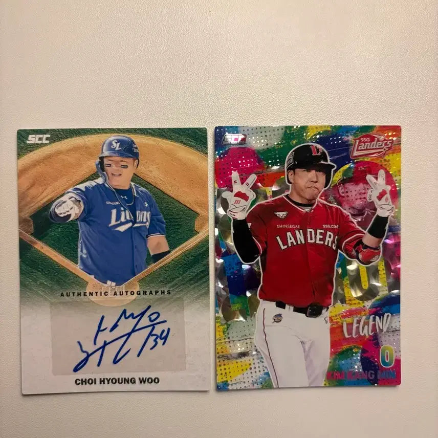 [BUNJANG] Choi Hyung-woo Autograph Card & Kim Kang-min Holo Parallel Card / 2026년 삼성 최형우 친필싸인 오토카드, SSG 김강민 홀러페러렐