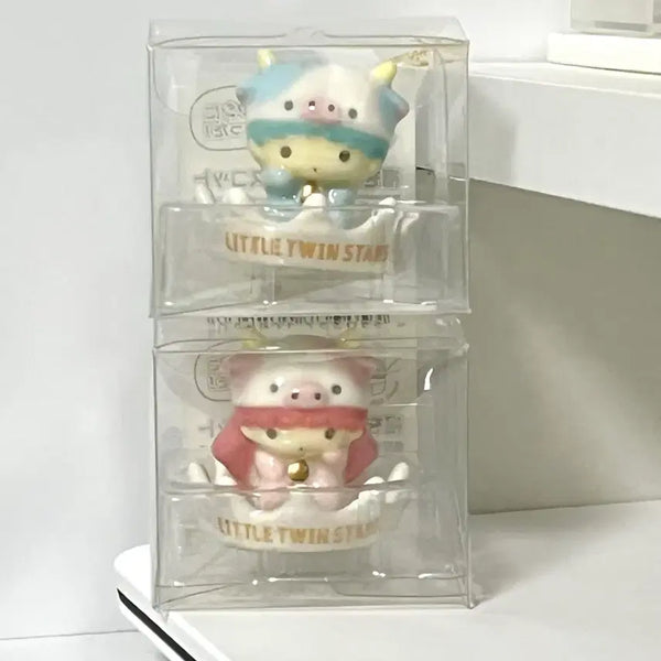 [BUNJANG] Sanrio Little Twin Stars Kiki Lala Zodiac Year of the Ox Ceramic Figurine / 산리오 리틀트윈스타 키키라라 복을 부르는 십이간지 소띠 도자기 피규어