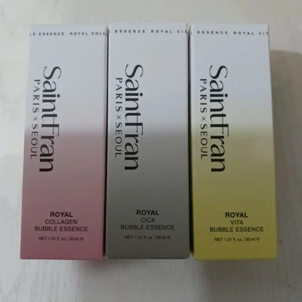 [BUNJANG] Saint Franc Royal Cica/Collagen/Vita Bubble Essence Set (30ml x 3) / 세인트프랑 로얄 시카/콜라겐/비타 버블 에센스 3종 30ml