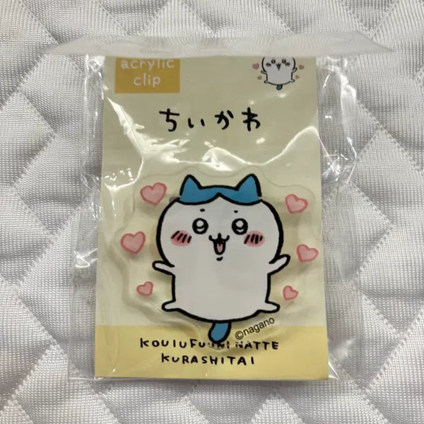 [BUNJANG] Chiikawa Hachiwara Acrylic Clip / 치이카와 하치와레 아크릴 클립
