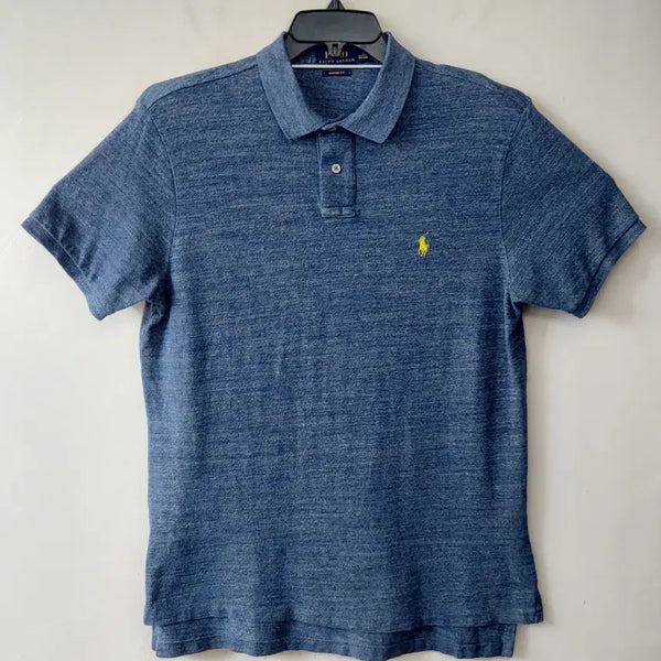[BUNJANG] Polo Ralph Lauren L PK Cotton Short Sleeve Polo Shirt - Melange Blue / 폴로랄프로렌 L PK코튼 카라 반팔 티셔츠. MB. A.