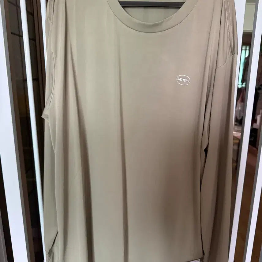 [BUNJANG] Satisfy Aura Light Long T-shirt Dried Sage XL / [XL] 새티스파이 아우라라이트 롱 티셔츠 드라이드 세이지