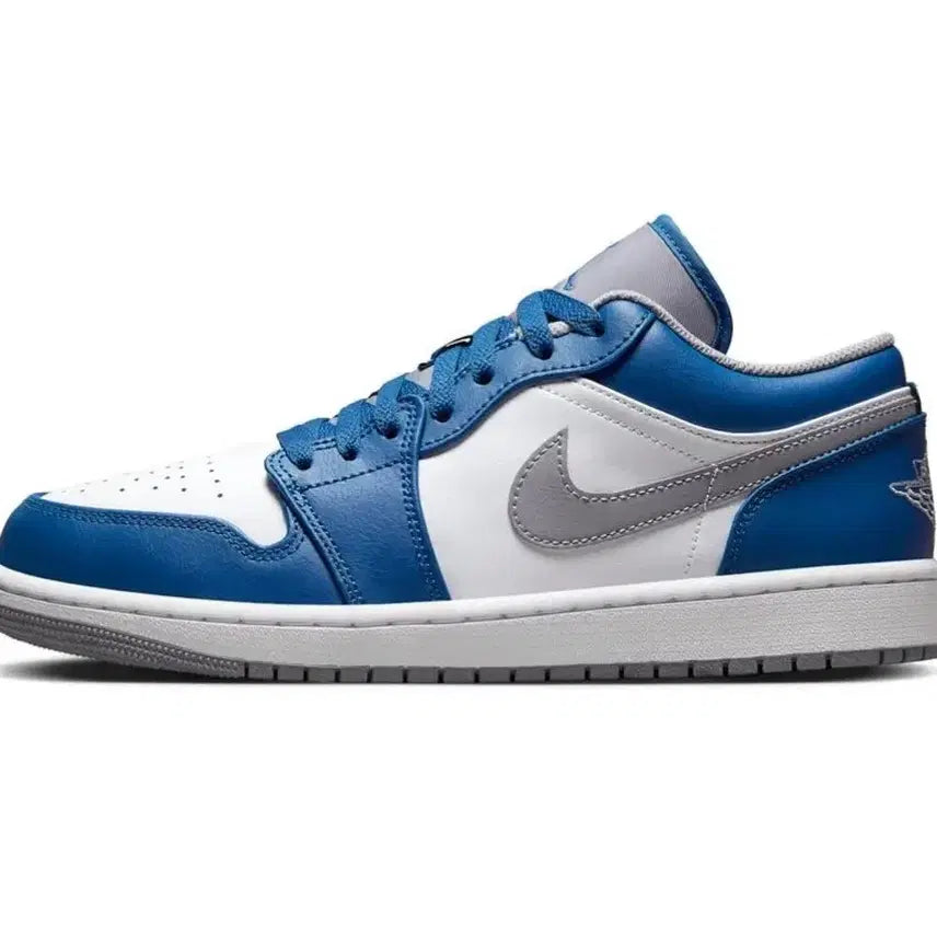 [BUNJANG] Nike Air Jordan 1 Low True Blue/Cement Grey White (553558-412) Men's / 나이키 에어 조던1 로우 553558-412