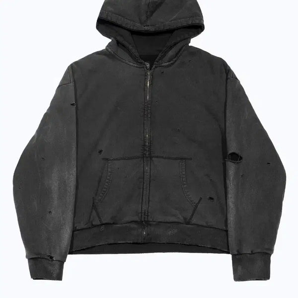[BUNJANG] The Geeks Waffle Zip-Up Hoodie / [L]더긱스 와플 후드 집업