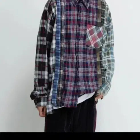 [BUNJANG] Rebuild by Needles 7 Cut Wide Shirt / [F]리빌드 바이 니들스 7CUT 와이드 셔츠