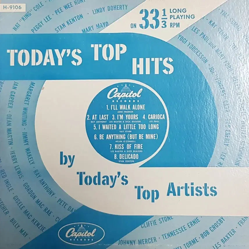 [BUNJANG] Various Artists - Today's Popular Songs 10" LP / 오늘의 인기곡 10" lp