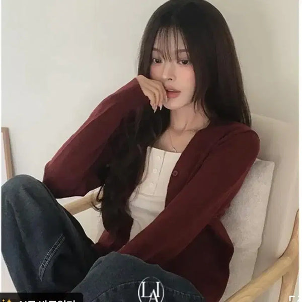 [BUNJANG] Black Cardigan / 가디건 블랙입니다 (사진이랑 색 다름)