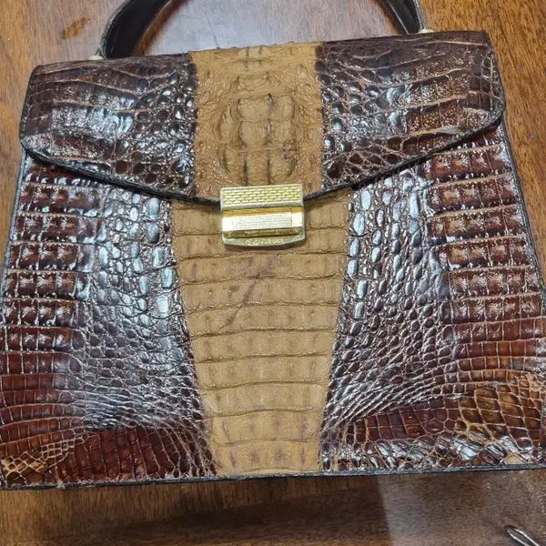 [BUNJANG] Genuine Crocodile Leather Tote Bag / 리얼  악어가죽 토드백