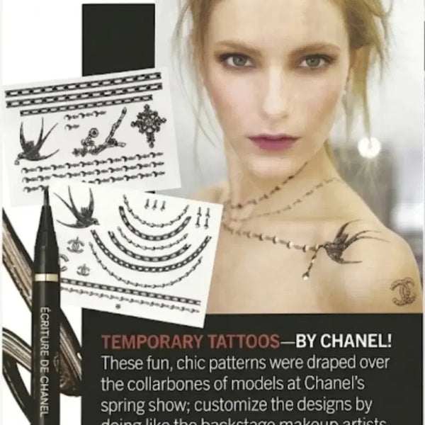 [BUNJANG] Chanel Temporary Tattoo Sticker Set / 샤넬  타투 스티커