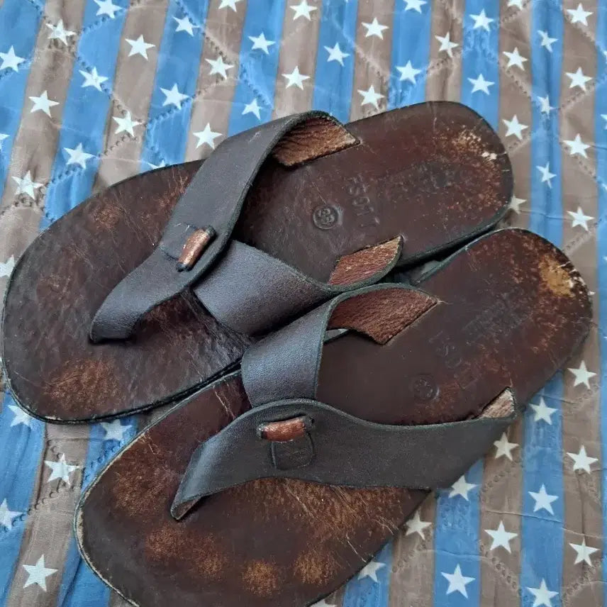 [BUNJANG] Handmade Leather Sandals Brown Size 240 / 수제 가죽 샌들 브라운 240
