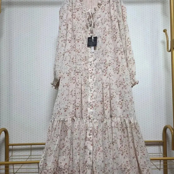 [BUNJANG] Helen Karen Chiffon Long Dress Size 88 (New) / 헬렌카렌 쉬폰롱원피스88사이즈(새상품)