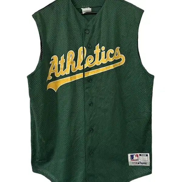 [BUNJANG] Majestic Oakland Athletics Vintage Mesh Jersey / [L] MAJESTIC 오클랜드 애슬레틱스 빈티지 메쉬저지