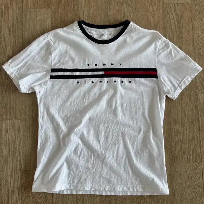 [BUNJANG] Tommy Hilfiger Logo T-Shirt White M / 타미힐피거 로고 티셔츠 화이트 M