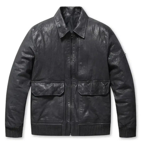 [BUNJANG] SERIES Lambskin Blouson Jumper (Quilted Lining) / 시리즈 램스킨 블루종 점퍼 (패딩안감) 100