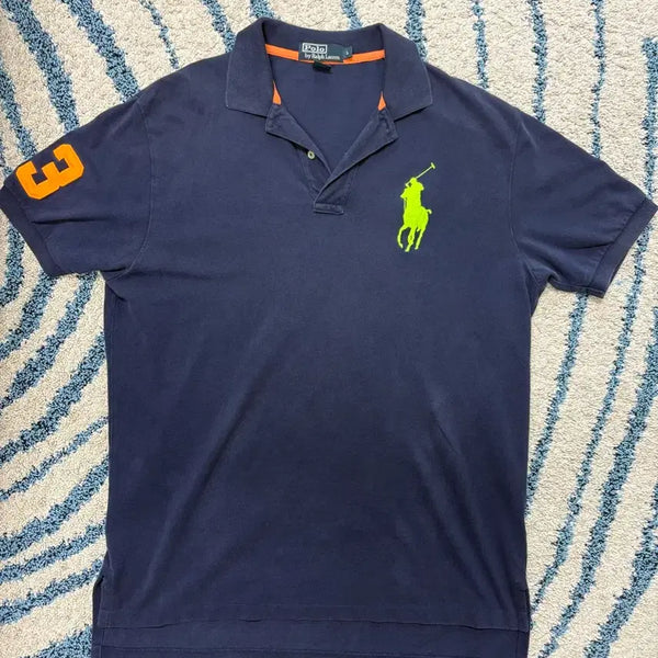 [BUNJANG] Polo Ralph Lauren Big Pony Pique Polo Shirt Navy / 폴로 빅포니 카라티