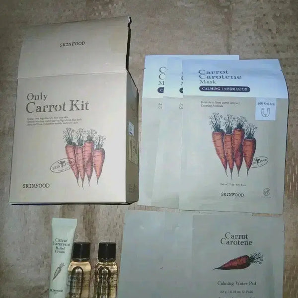 [BUNJANG] SKINFOOD Carrot 5-Piece Kit (Mask Pack & Pad & Basic) / 스킨푸드 당근 5종 키트(마스크팩&패드&기초)