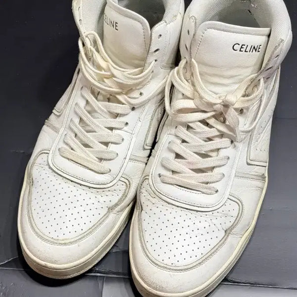 [BUNJANG] Celine CT-01 High-Top Sneakers White / 셀린느 / ct-01 하이탑 /43