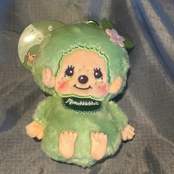 [BUNJANG] Monchhichi Matcha Doll Pouch Carabiner Keychain / 말차 몬치치 인형 파우치 카라비너 키링 새상품