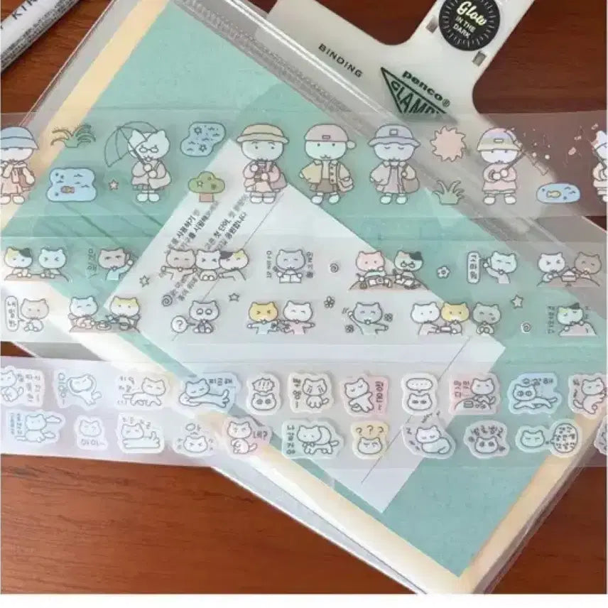[BUNJANG] Cat Bakery Kiss Cut Stickers / 고양이빵집 키스컷