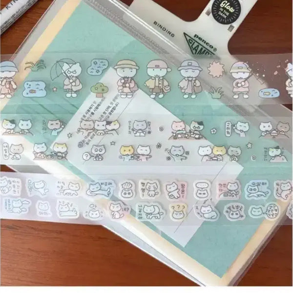 [BUNJANG] Cat Bakery Kiss Cut Stickers / 고양이빵집 키스컷