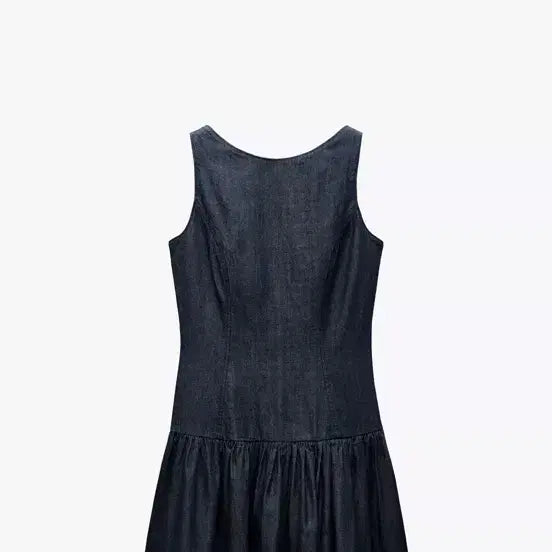 [BUNJANG] ZARA Ruffle Detail Denim Mini Dress / 자라 프릴 디테일 데님 이펙트 미니 원피스