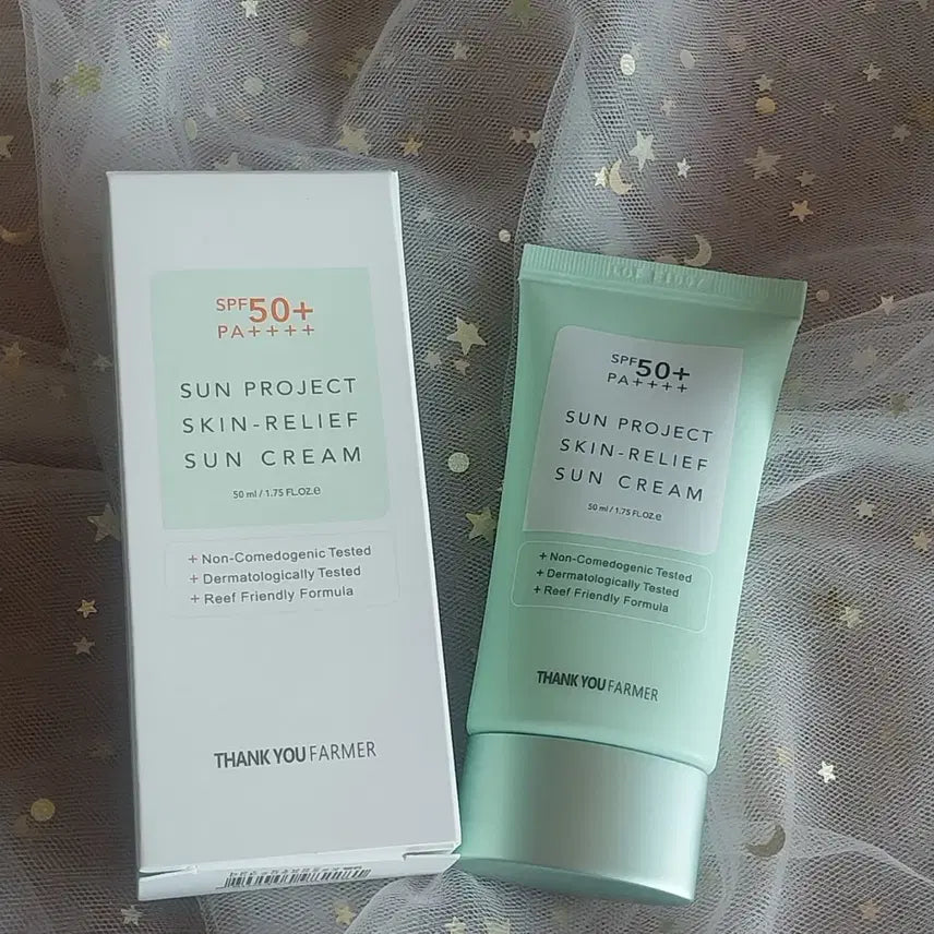 [BUNJANG] Thank You Farmer Sun Project Skin Relief Sun Cream SPF50+ / 땡큐파머 선 프로젝트 스킨 릴리프 선크림 SPF50+
