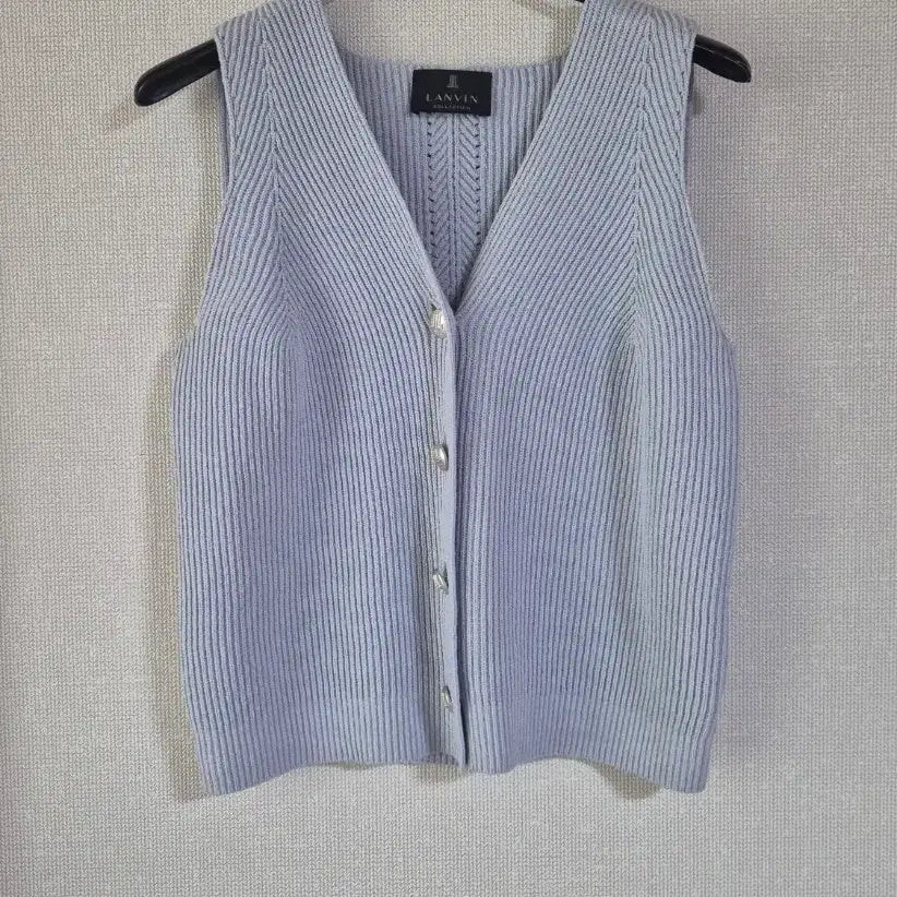 [BUNJANG] Lanvin Knit Vest Sky Blue Free Size / LANVIN 랑방 니트 베스트 새상품