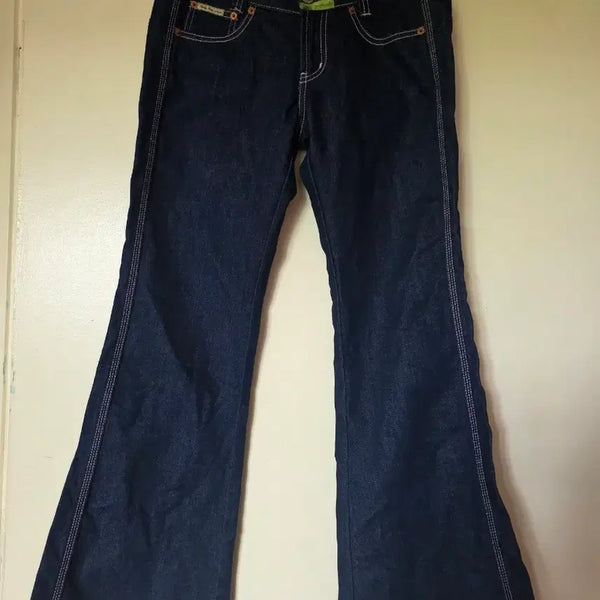 [BUNJANG] Beanpole Women's Bootcut Denim Pants Indigo Size 70 (27-28 Inch) / 빈폴(BEAN POLE) 여성 부츠컷 데님팬츠 70 (27~28인치)