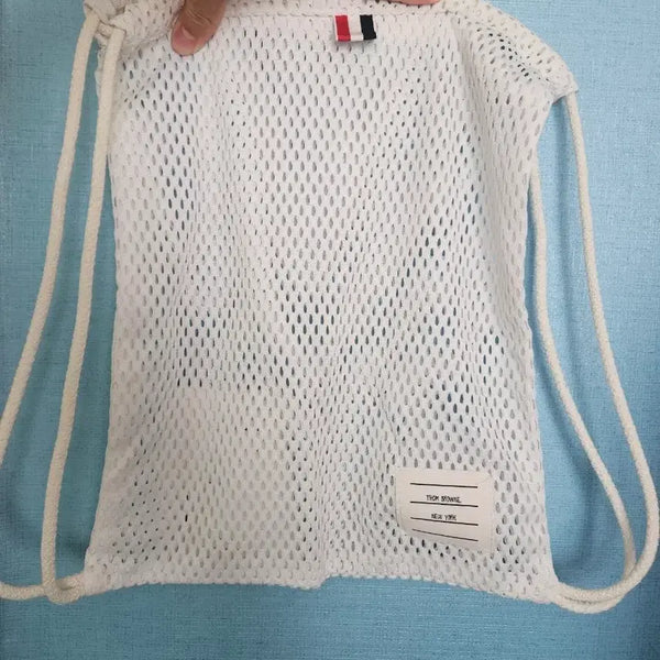 [BUNJANG] Thom Browne White Mesh Pouch Bag / 톰브라운 메쉬 주머니.흰색