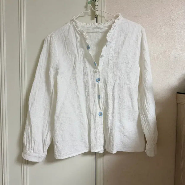 [BUNJANG] Frill Blouse S-M / 프릴 블라우스 sm