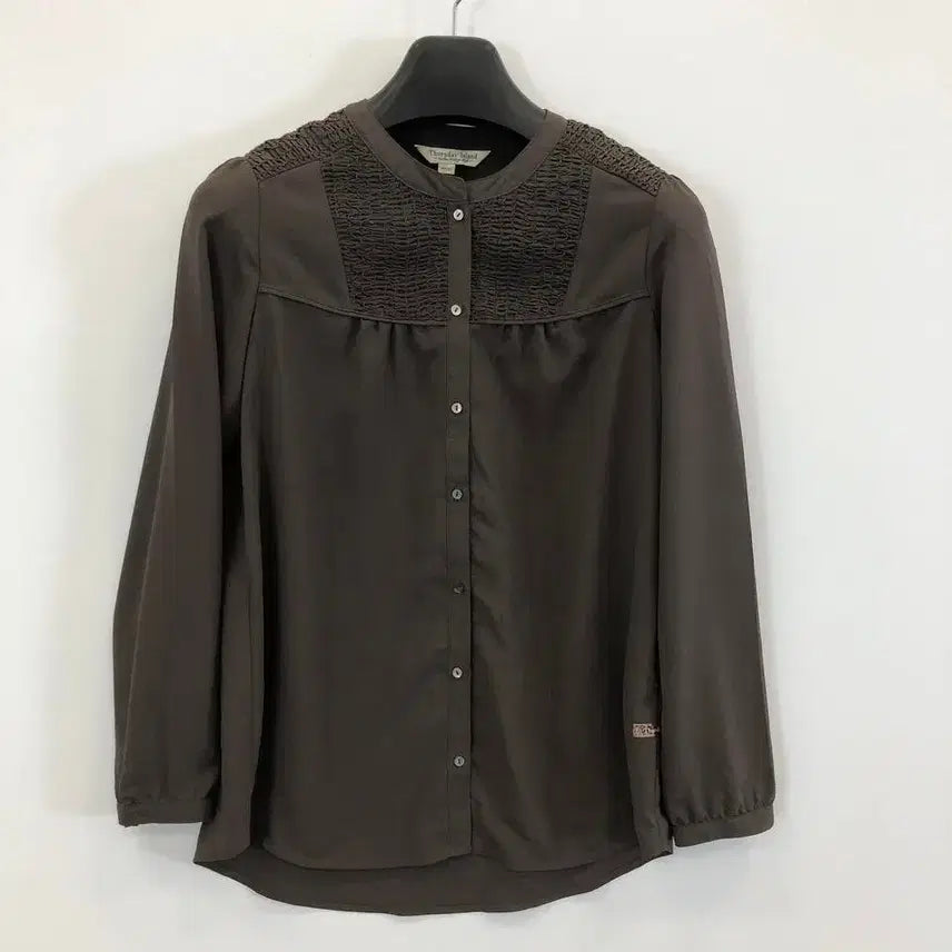 [BUNJANG] Thursday Island Lace Blouse Shirt Size 85 Brown / 써스데이아일랜드 레이스 블라우스셔츠 85