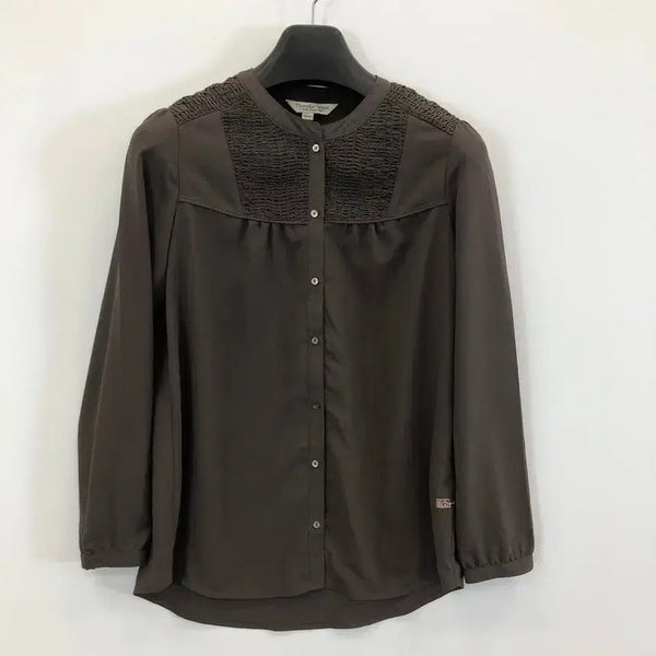 [BUNJANG] Thursday Island Lace Blouse Shirt Size 85 Brown / 써스데이아일랜드 레이스 블라우스셔츠 85