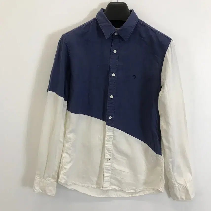 [BUNJANG] Breuer Linen Blend Shirt Blue White Size 39 (Recommended 95) / BREUER 브로이어 린넨혼방셔츠 [95]