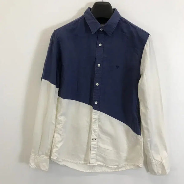 [BUNJANG] Breuer Linen Blend Shirt Blue White Size 39 (Recommended 95) / BREUER 브로이어 린넨혼방셔츠 [95]