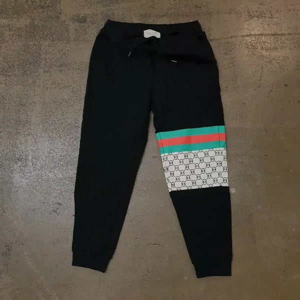 [BUNJANG] Gucci Black Signature Stripe GG Logo Training Pants L / 구찌 트레이닝 팬츠 블랙 L 새상품