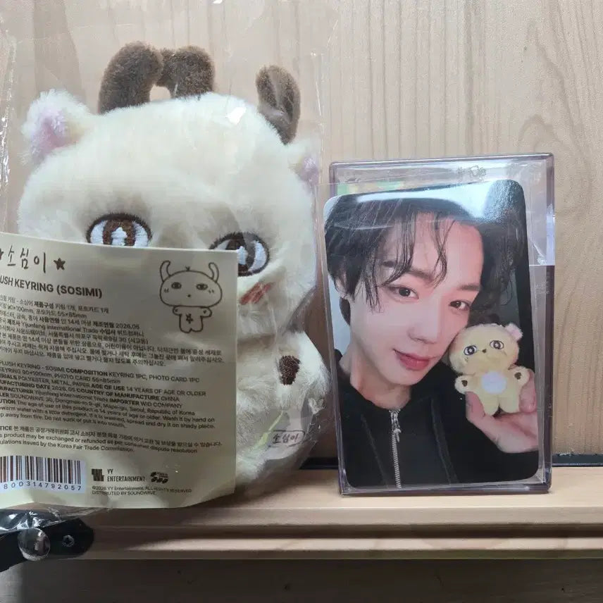 [BUNJANG] Park Ji Hoon "So Sim" Doll Photocard Set (Unsealed) / 박지훈 소심이 인형 포카 세트 판매 개봉 단순 외출 상태 좋음