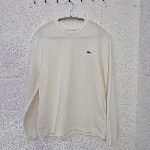[BUNJANG] Lacoste Long Sleeve T-Shirt White / 라코스테 긴팔 티셔츠 화이트