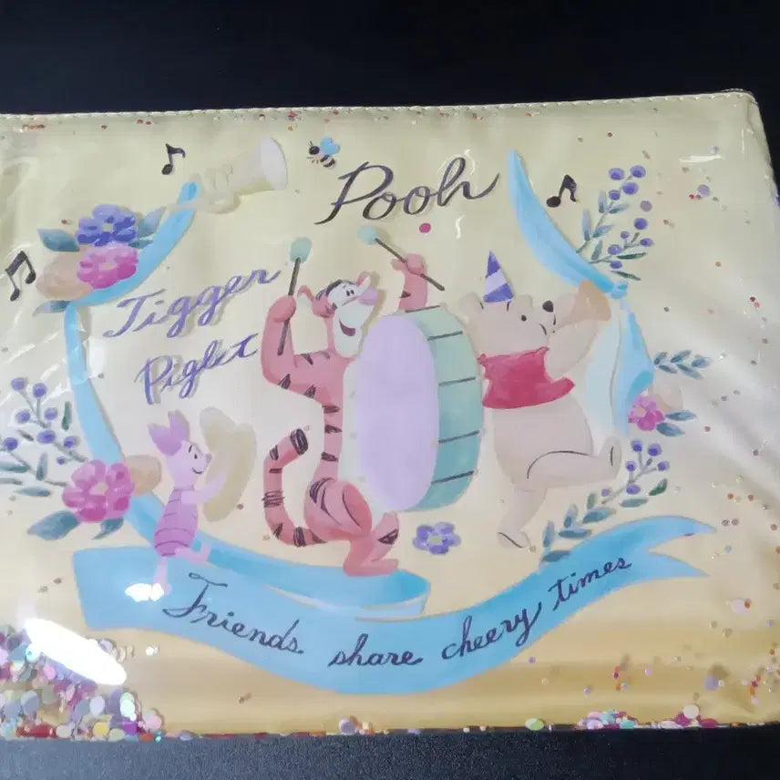 [BUNJANG] Disney Winnie the Pooh Glitter Pouch / 디즈니 곰돌이 푸 파우치