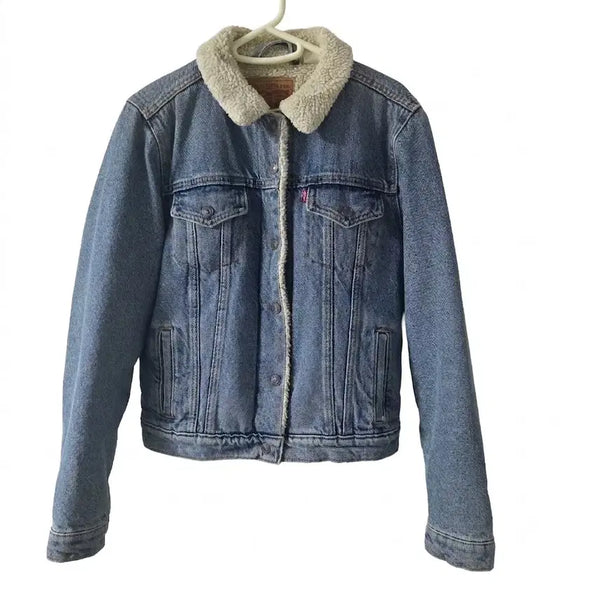 [BUNJANG] Levi's Sherpa Lined Trucker Denim Jacket (M) / 리바이스 쉐르파 양털 안감 트러커 데님 자켓 (M)