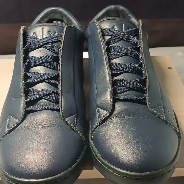 [BUNJANG] Armani Exchange Navy Leather Loafers 260mm / 아르마니 익스체인지 (260mm)