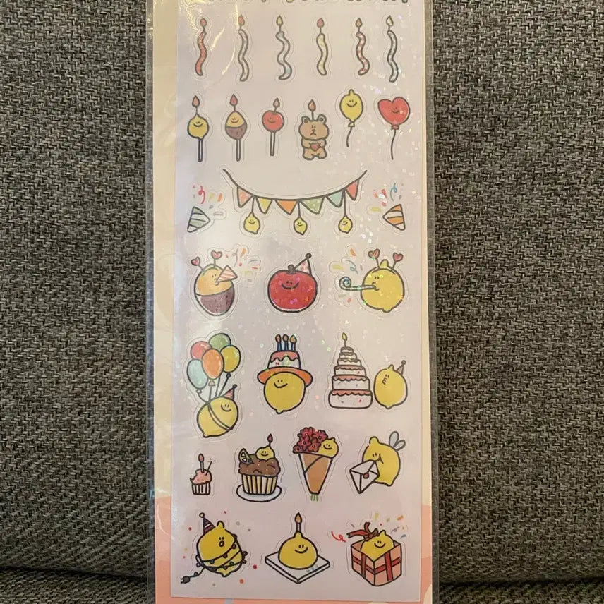 [BUNJANG] Second Morning Yellow Lemon Character Sticker Pack / 세컨드모닝 스티커팩 옐로우 레몬 스티커(개당)