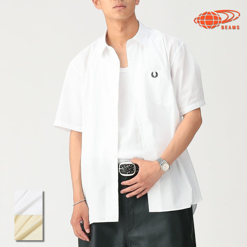 [BUNJANG] BEAMS x Fred Perry Broad Short Sleeve Shirt / 빔즈 별주 프레드페리 브로드 반팔 셔츠 26SS