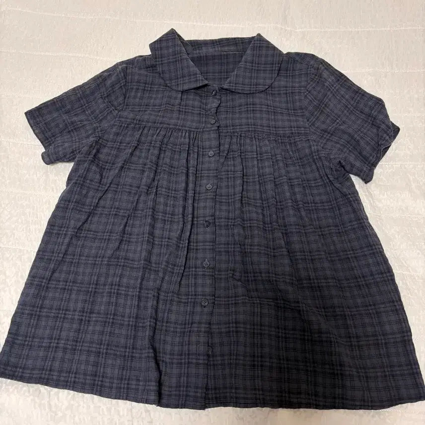 [BUNJANG] Letter From Moon Summer Check Blouse / 레터프롬문 여름 체크 블라우스