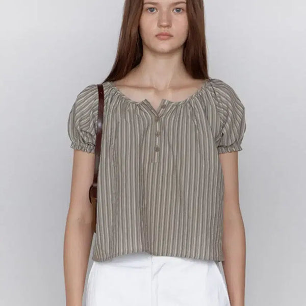 [BUNJANG] Brenda Brenda Becky Blouse Beige / 브렌다브렌든 베키 블라우스