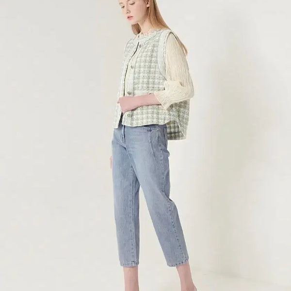 [BUNJANG] SJSJ Summer Tweed Vest (Size 44, fits 55) / SJSJ 썸머 트위드 베스트 44사이즈(55가능)